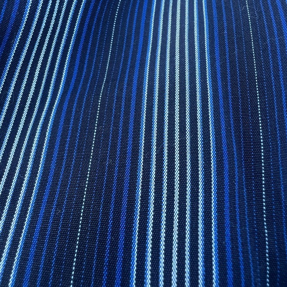 Banana Republic Navy/Blue/White Stripe French Cuff Button Down Shirt Size 17.5 - Picture 2 of 4